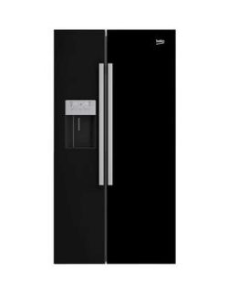 Beko Asn541B Usa-Style Fridge Freezer With Stored Water And Ice - Black